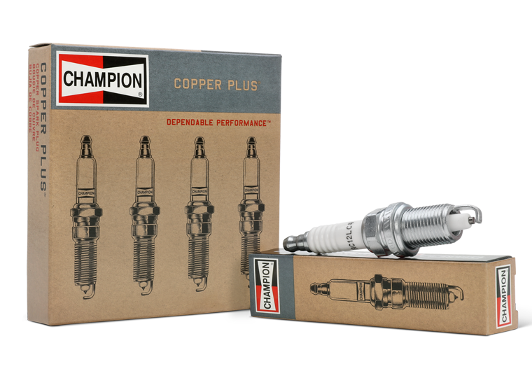 Vista del-paquete de-bujía-Copper-Plus-de Champion